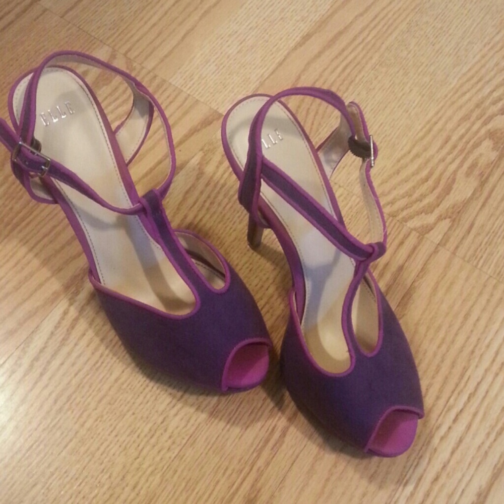 Elle open toe heels